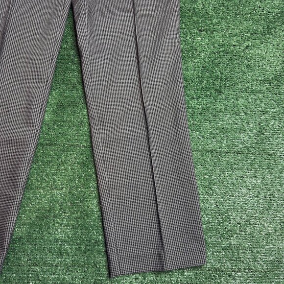 Hilary Radley High Rise Pull-On Plaid Stretch Pants Women’s Size L Black NWT  Up - Picture 8 of 16